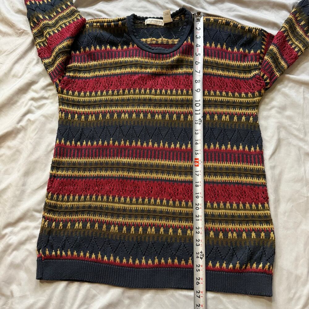 Liz Claiborne Petite Collection Fair Isle Knit Sweater Women's Petite Small - Picture 9 of 11